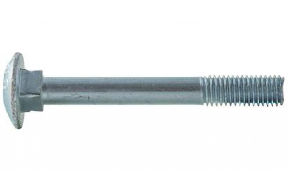 Flachrundschraube DIN 603 - 8.8 - verzinkt blau - M6 X 90 - ohne Mutter