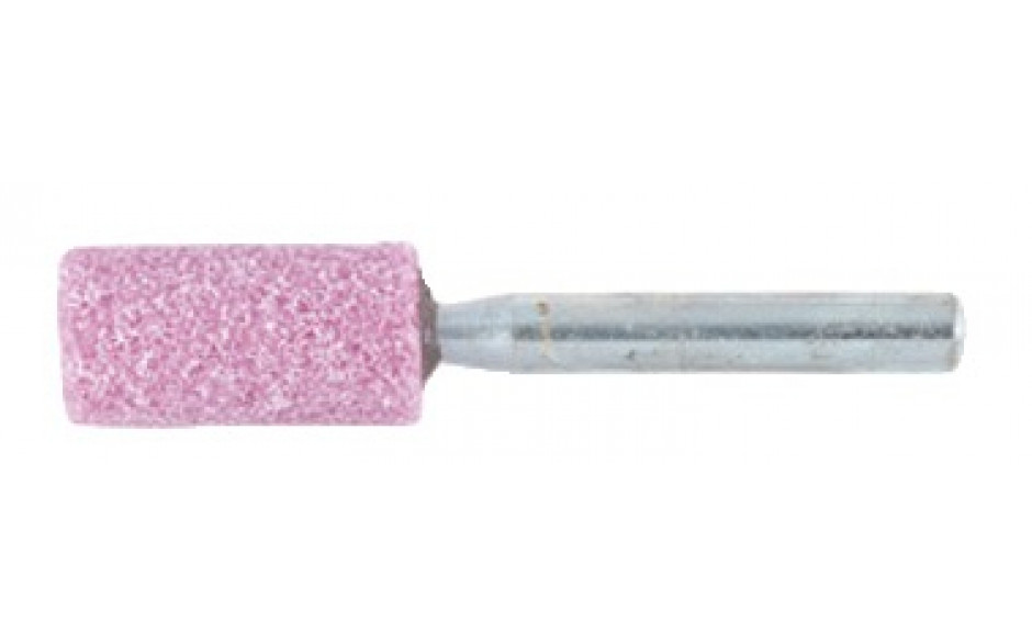 Zylinderschleifstift Durchmesser 5 x 10 mm Schaft 6 mm Edelkorund rosa Korn 60