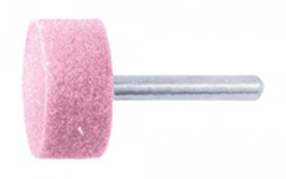 Zylinderschleifstift Durchmesser 20 x 10 mm Schaft 6 mm Edelkorund rosa Korn 60