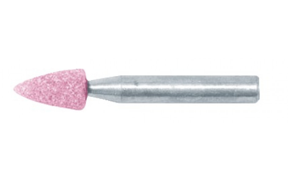 Spitzbogenschleifstift Durchmesser 8 x 16 mm Schaft 6 mm Edelkorund rosa Korn 60