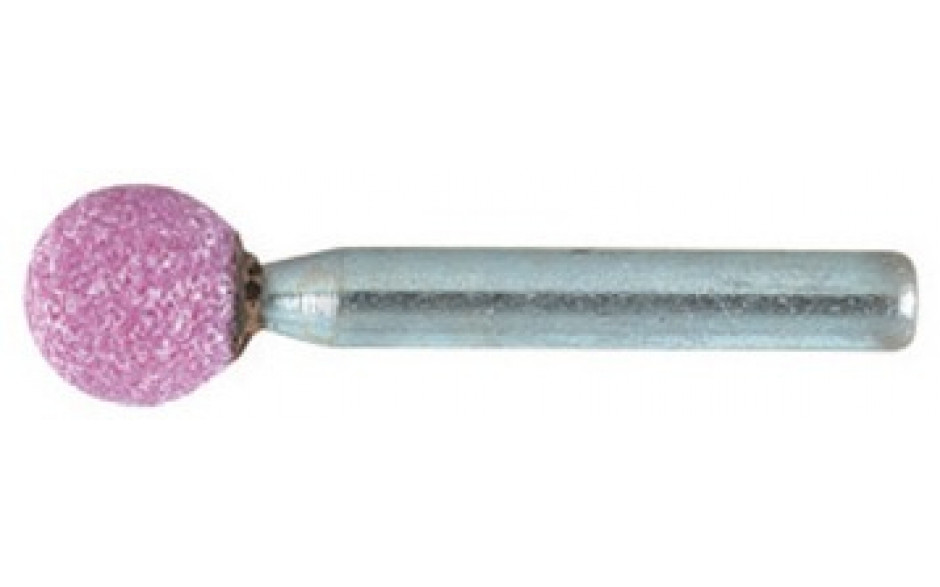 Kugelschleifstift Durchmesser 8 mm Schaft 6 mm Edelkorund rosa Korn 60