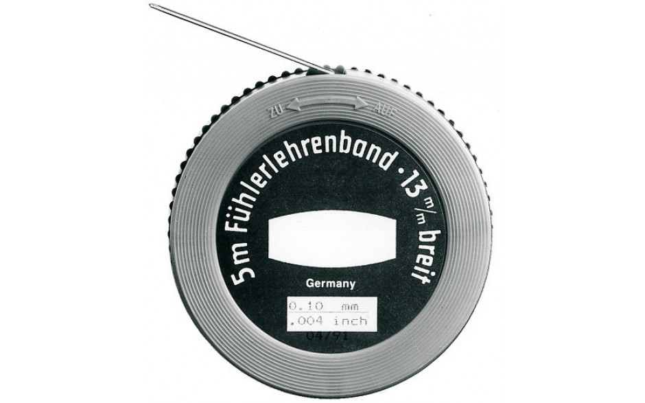 Präzisions-Fühlerlehrenband, Inhalt 5 m, Stärke 0,10 mm