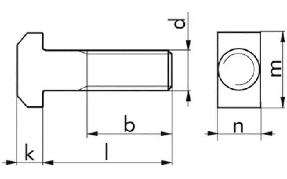 Hammerschraube DIN 186B - 4.6 - blank - M16 X 100