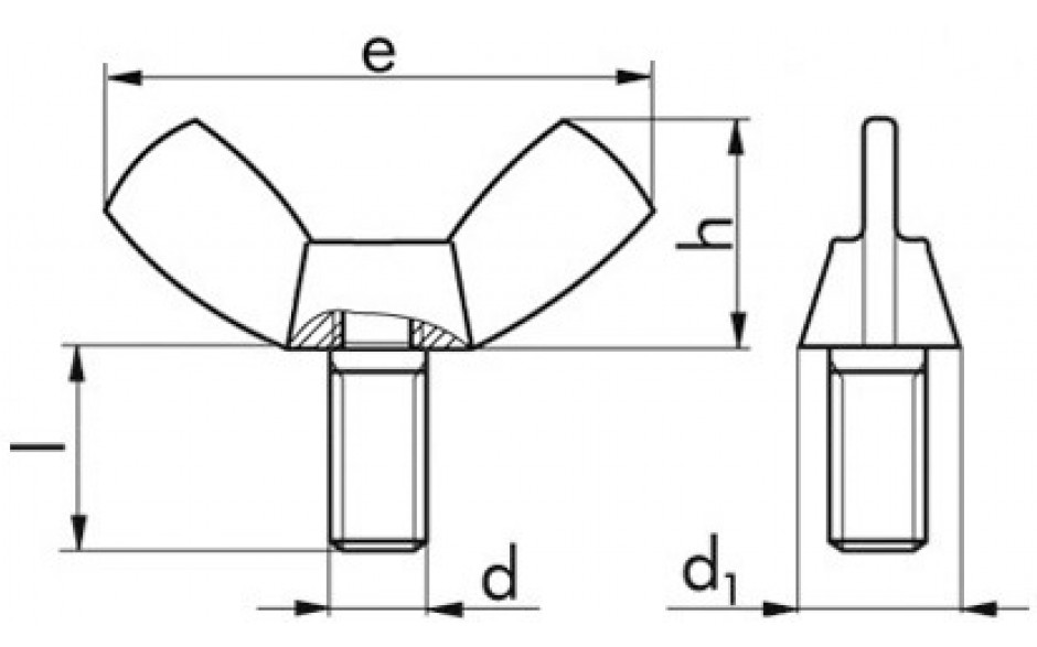 Flügelschraube ~ DIN 316 - A2 - M4 X 10