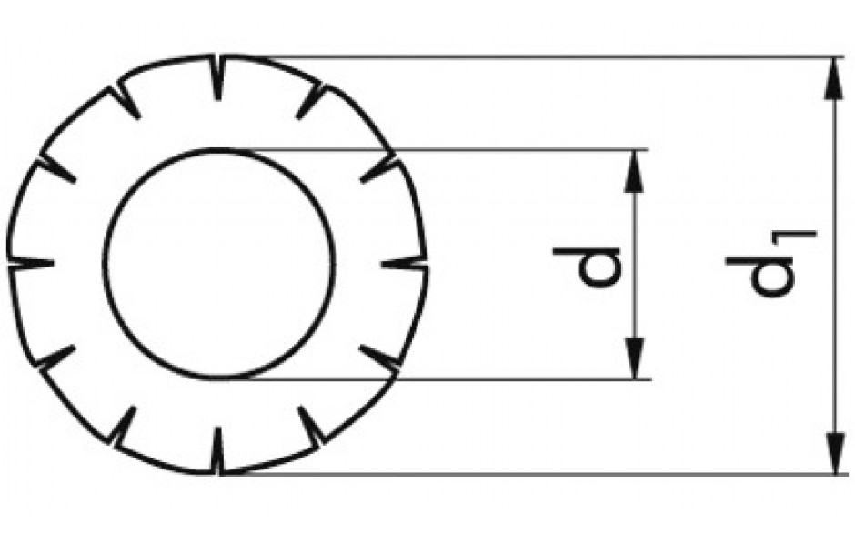 Fächerscheibe DIN 6798A - A2 - M4=4,3mm
