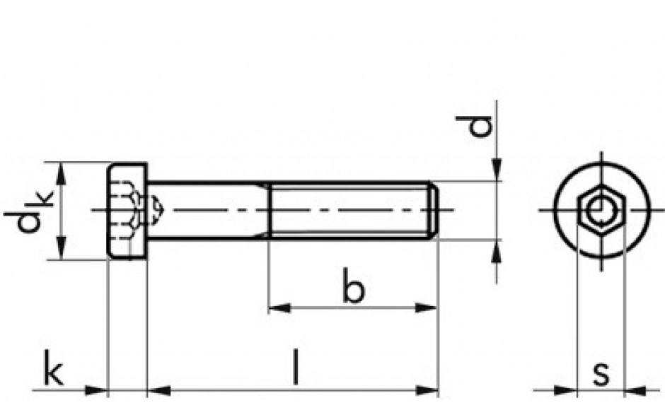 Zylinderschraube DIN 6912 - A2-070 - M4 X 35