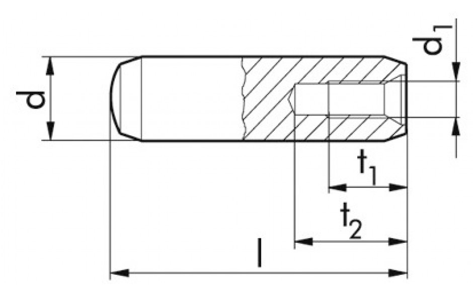 Zylinderstift DIN 7979D - Stahl - blank - 4m6 X 36