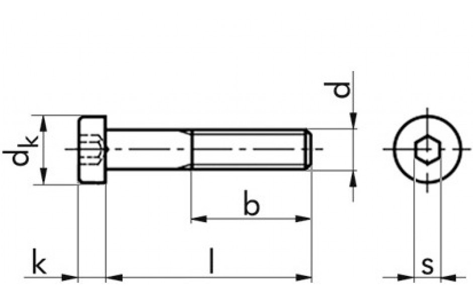 Zylinderschraube DIN 7984 - A2-070 - M6 X 16