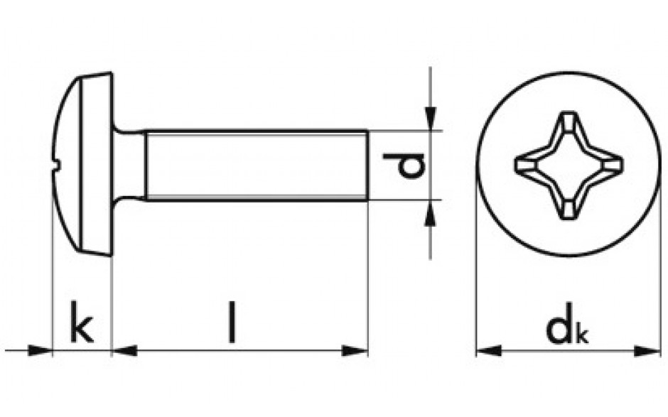 Linsenschraube DIN 7985 - Polyamid 6.6 - M5 X 16 - PH