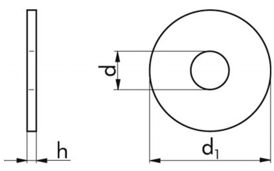 Scheibe DIN 9021 - 140HV - A4 - M2,5=2,7mm