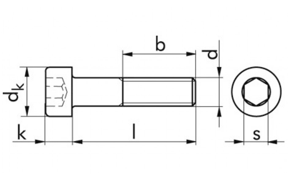 Zylinderschraube mit Unterkopfverzahnung - ISO 4762 - A2-70 - M8 X 25 X 25