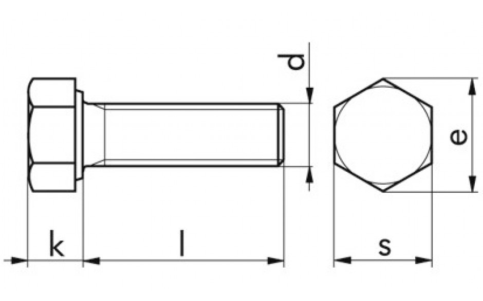 Sechskantschraube ISO 4017 - 8.8 - Zinklamelle silber+Topcoat - M10 X 25