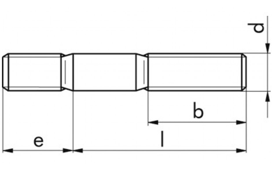 Stiftschraube DIN 938 - 5.8 - blank - M6 X 35