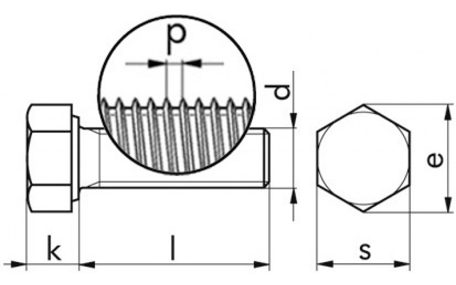 Sechskantschraube DIN 961 - 10.9 - blank - M10 X 1,25 X 30