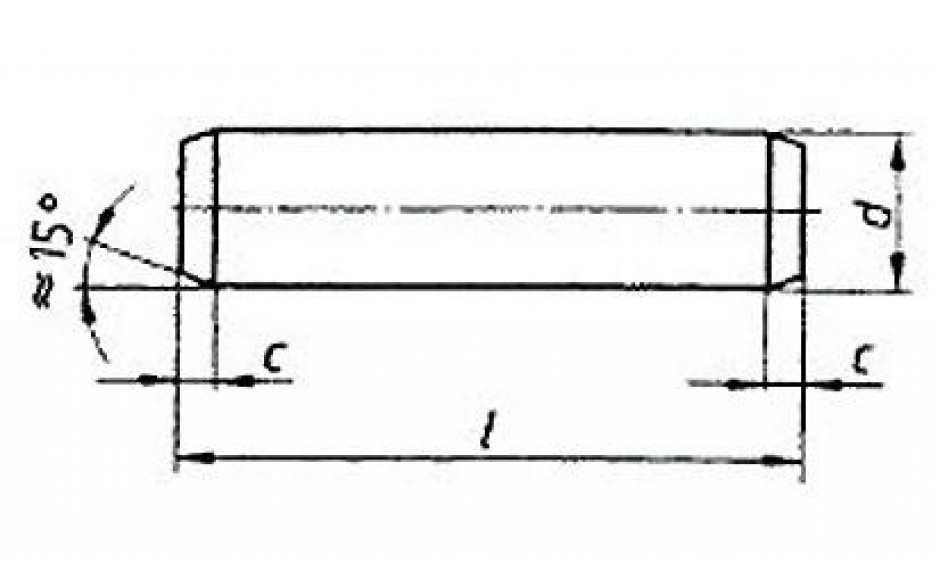 Zylinderstift ISO 8734 - C1 - 1m6 X 6