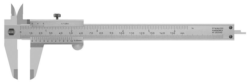 Präzisions-Taschenschiebelehre, mit Schraube, Messbereich 150/40 mm