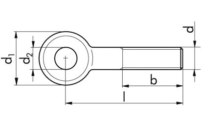 Augenschraube DIN 444B - 4.6 - blank - M6 X 30