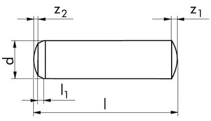 Zylinderstift DIN 6325 - Stahl - blank - 1,5m6 X 20