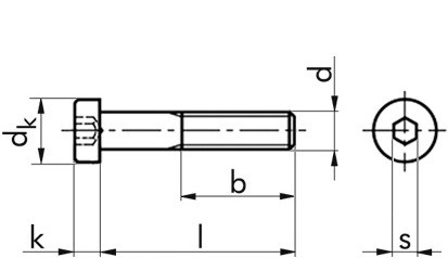 Zylinderschraube DIN 7984 - 010.9 - blank - M12 X 20