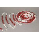 Lanac za označavanje, plastične karike, crveno-bijeli, debljina: 6 mm, dužina: 50 m
